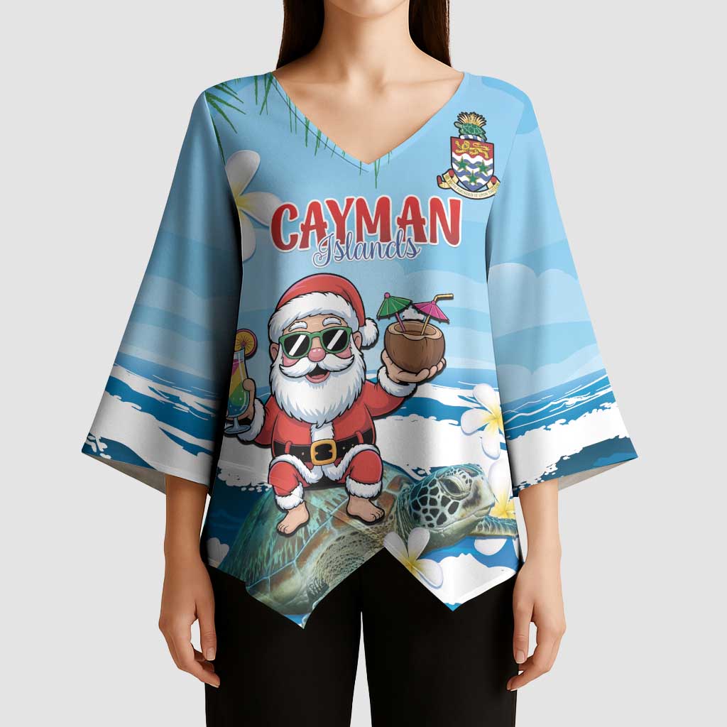 Cayman Islands Christmas Kimono Sleeve Blouse Merry Xmas - Wonder Print Shop