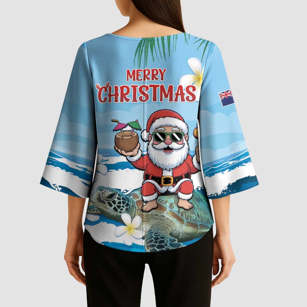 Cayman Islands Christmas Kimono Sleeve Blouse Merry Xmas - Wonder Print Shop
