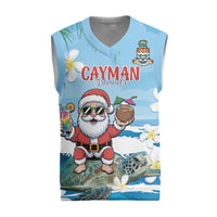 Cayman Islands Christmas Knitted V-Neck Vest Merry Xmas - Wonder Print Shop