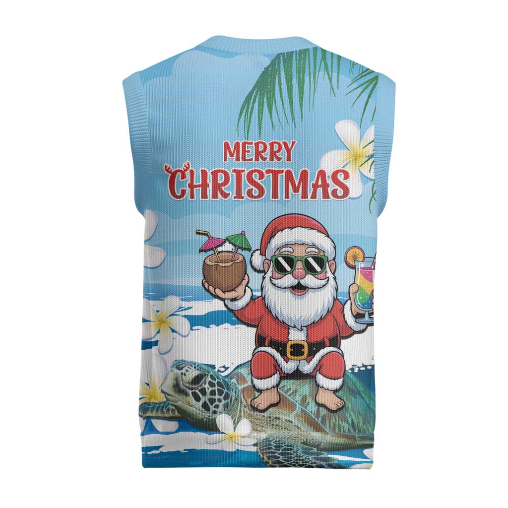 Cayman Islands Christmas Knitted V-Neck Vest Merry Xmas - Wonder Print Shop