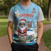 Cayman Islands Christmas Knitted V-Neck Vest Merry Xmas - Wonder Print Shop