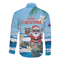 Cayman Islands Christmas Long Sleeve Button Shirt Merry Xmas - Wonder Print Shop