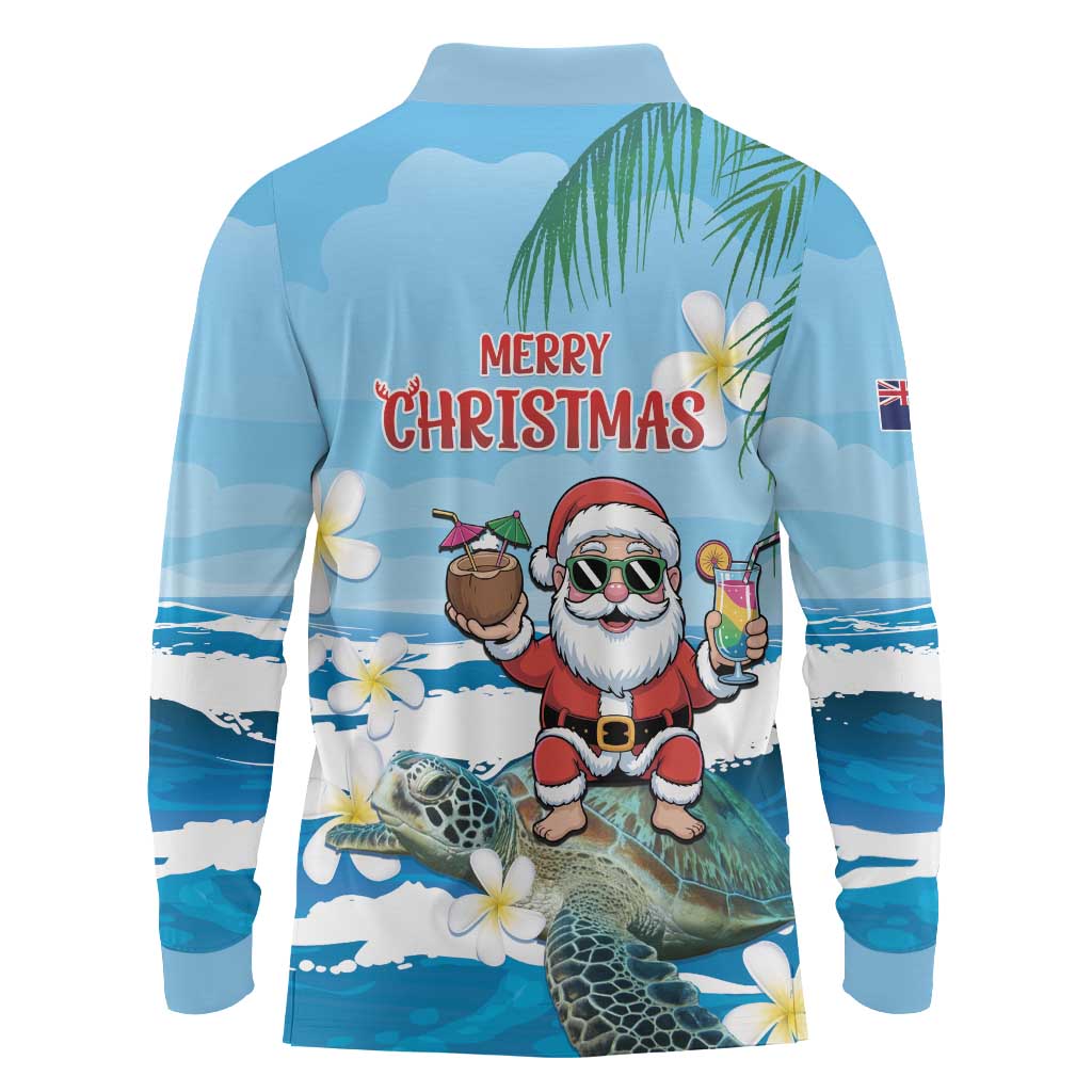Cayman Islands Christmas Long Sleeve Polo Shirt Merry Xmas - Wonder Print Shop