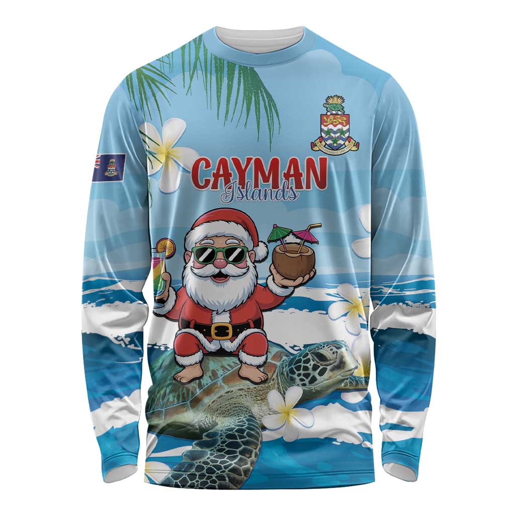Cayman Islands Christmas Long Sleeve Shirt Merry Xmas - Wonder Print Shop