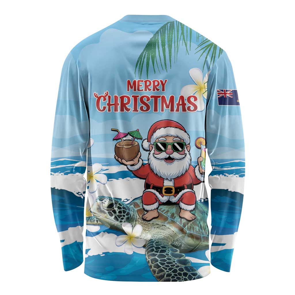 Cayman Islands Christmas Long Sleeve Shirt Merry Xmas - Wonder Print Shop