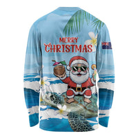 Cayman Islands Christmas Long Sleeve Shirt Merry Xmas - Wonder Print Shop