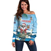 Cayman Islands Christmas Off Shoulder Sweater Merry Xmas - Wonder Print Shop