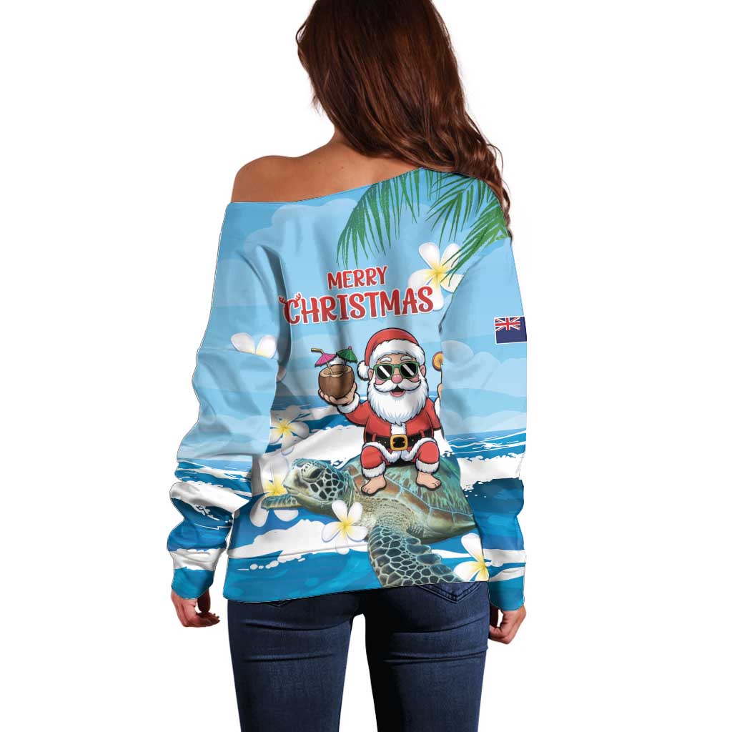 Cayman Islands Christmas Off Shoulder Sweater Merry Xmas - Wonder Print Shop