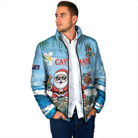 Cayman Islands Christmas Padded Jacket Merry Xmas - Wonder Print Shop