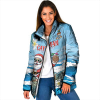 Cayman Islands Christmas Padded Jacket Merry Xmas - Wonder Print Shop