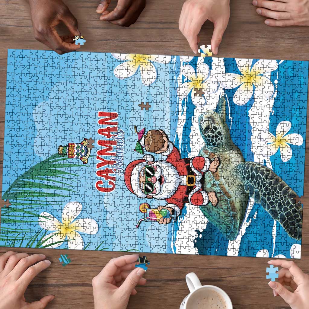 Cayman Islands Christmas Puzzle Merry Xmas - Wonder Print Shop