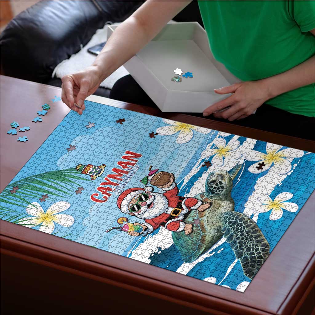 Cayman Islands Christmas Puzzle Merry Xmas - Wonder Print Shop