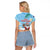 Cayman Islands Christmas Raglan Cropped T Shirt Merry Xmas - Wonder Print Shop