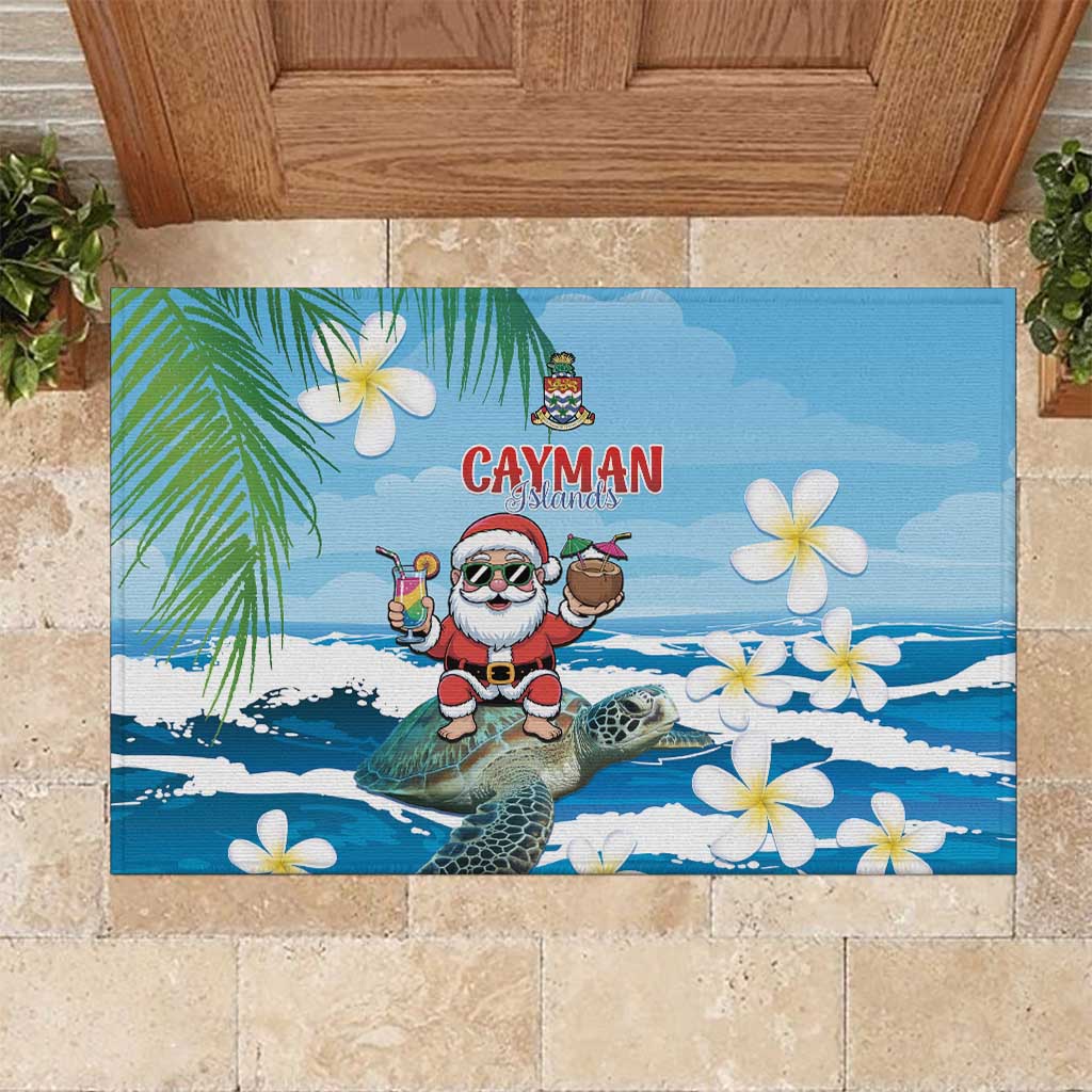 Cayman Islands Christmas Rubber Doormat Merry Xmas - Wonder Print Shop