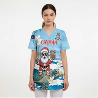 Cayman Islands Christmas Scrub Top Merry Xmas - Wonder Print Shop