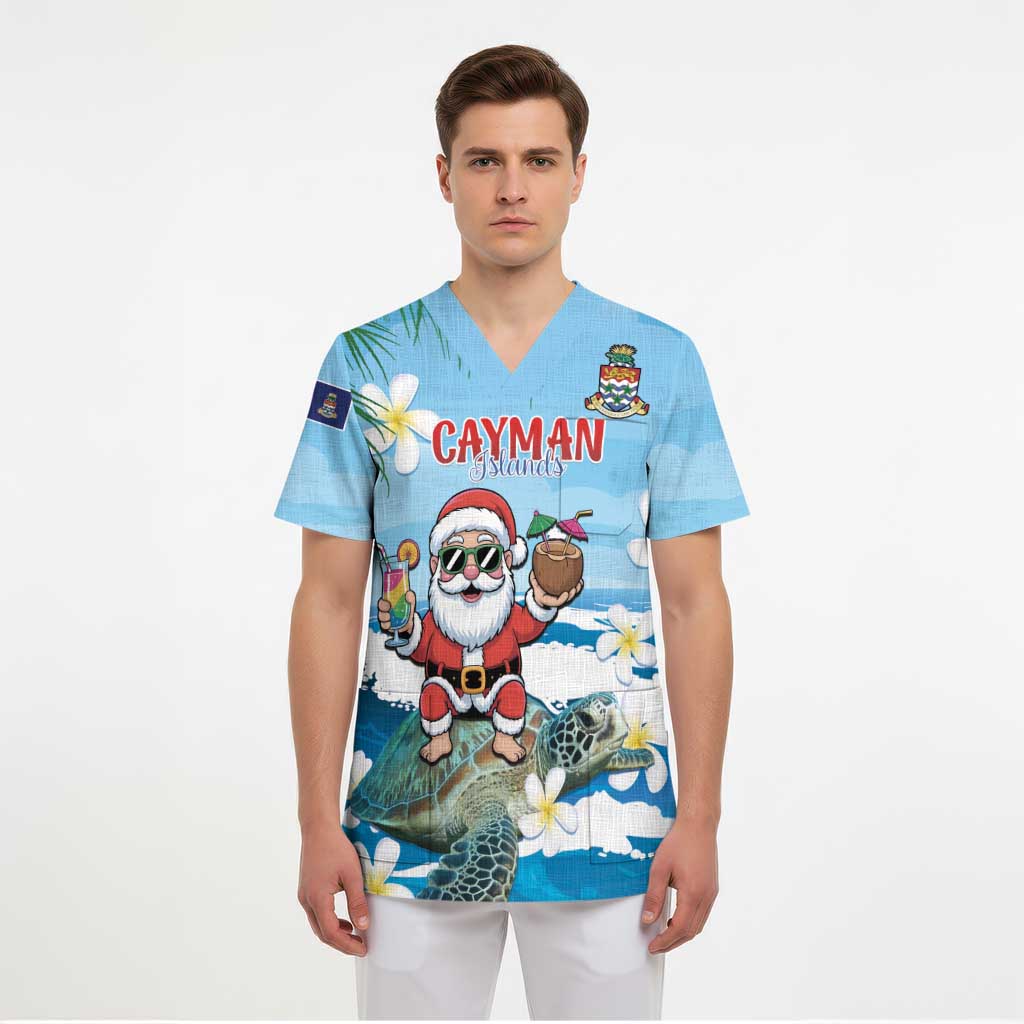 Cayman Islands Christmas Scrub Top Merry Xmas - Wonder Print Shop