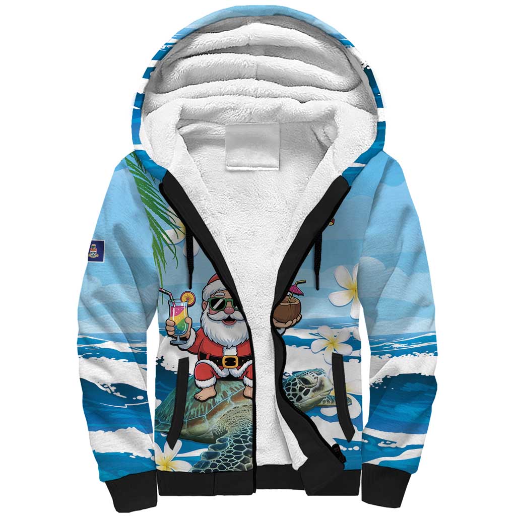 Cayman Islands Christmas Sherpa Hoodie Merry Xmas - Wonder Print Shop
