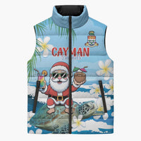 Cayman Islands Christmas Sleeveless Puffer Jacket Merry Xmas - Wonder Print Shop