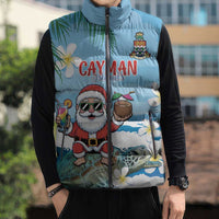 Cayman Islands Christmas Sleeveless Puffer Jacket Merry Xmas - Wonder Print Shop
