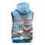 Cayman Islands Christmas Sleeveless Zip Hoodie Merry Xmas - Wonder Print Shop