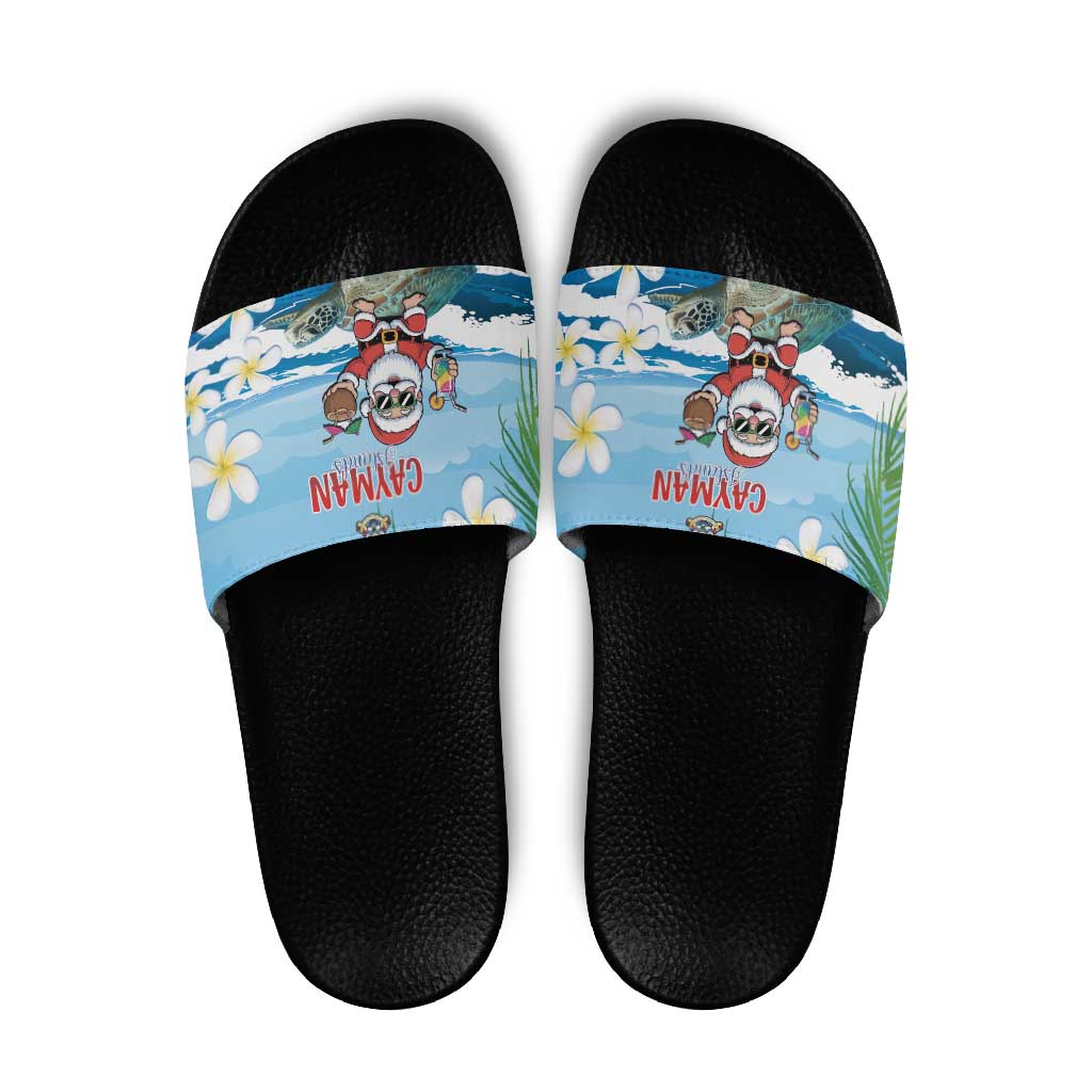 Cayman Islands Christmas Slide Sandals Merry Xmas - Wonder Print Shop