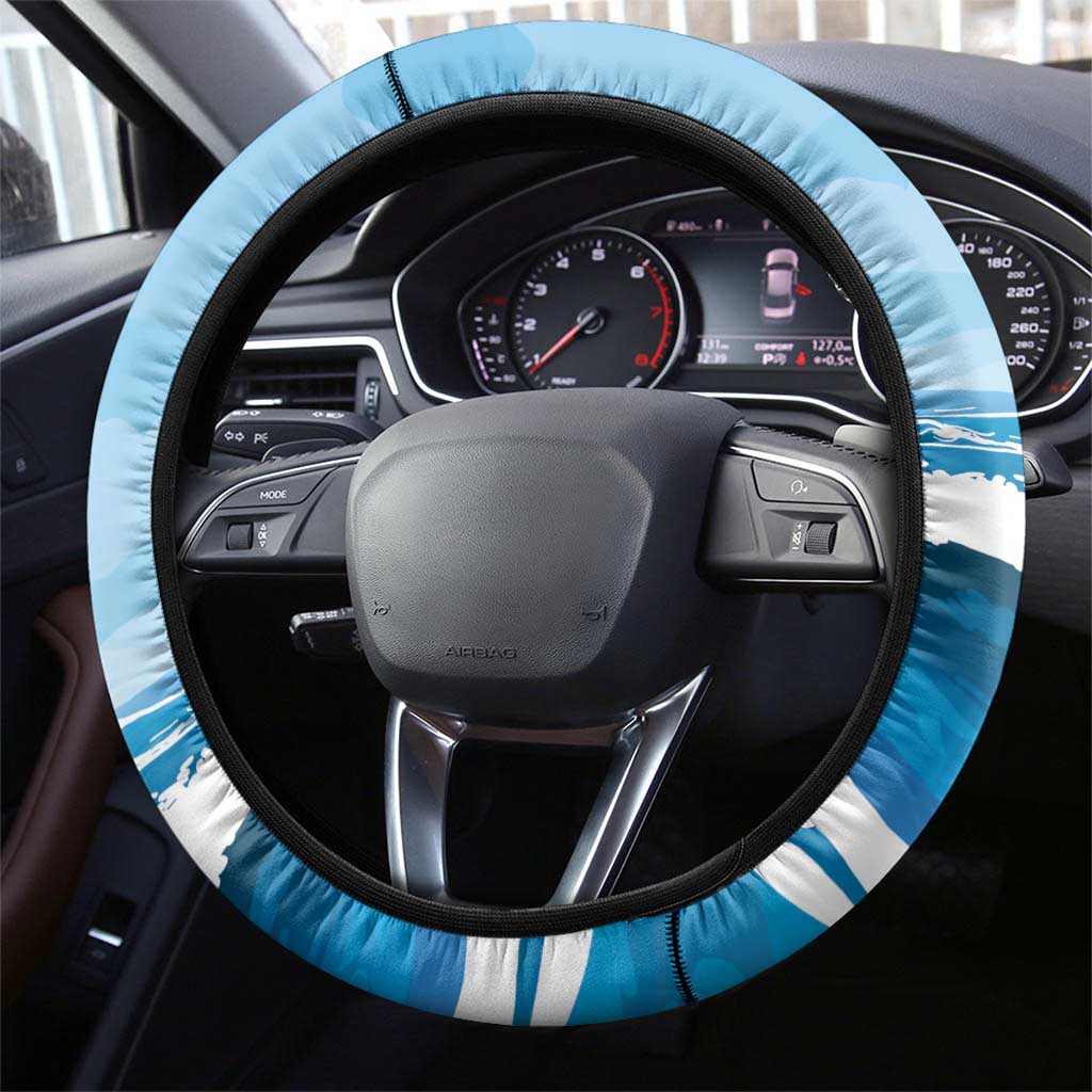 Cayman Islands Christmas Steering Wheel Cover Merry Xmas - Wonder Print Shop