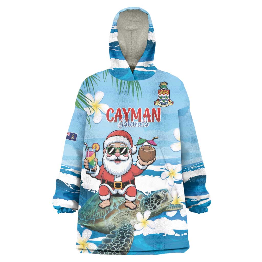 Cayman Islands Christmas Wearable Blanket Hoodie Merry Xmas - Wonder Print Shop