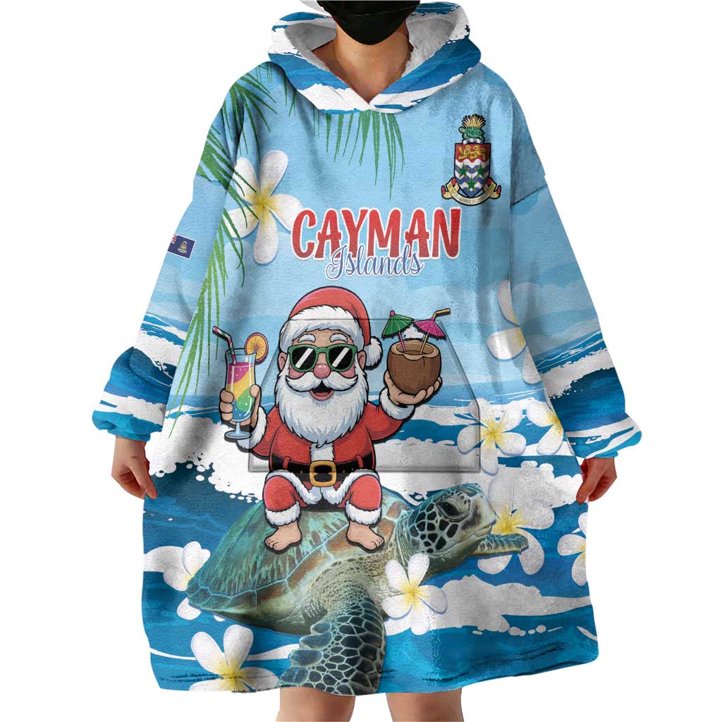 Cayman Islands Christmas Wearable Blanket Hoodie Merry Xmas - Wonder Print Shop