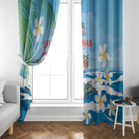 Cayman Islands Christmas Window Curtain Merry Xmas - Wonder Print Shop