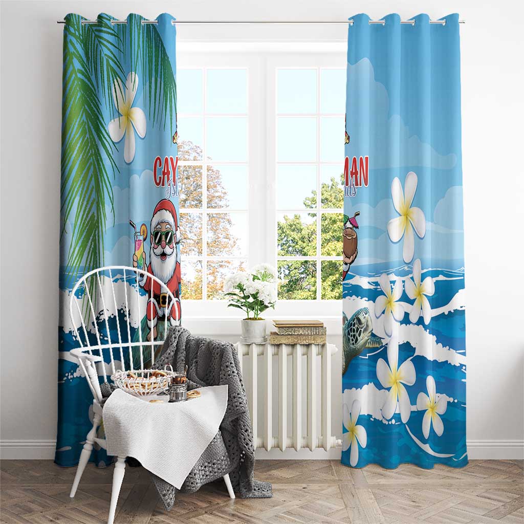 Cayman Islands Christmas Window Curtain Merry Xmas - Wonder Print Shop