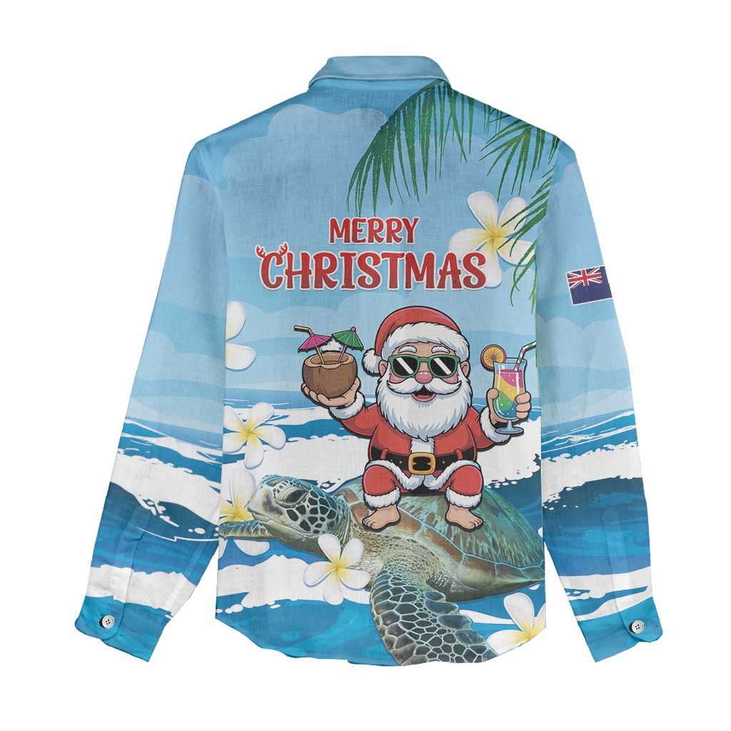 Cayman Islands Christmas Women Casual Shirt Merry Xmas - Wonder Print Shop