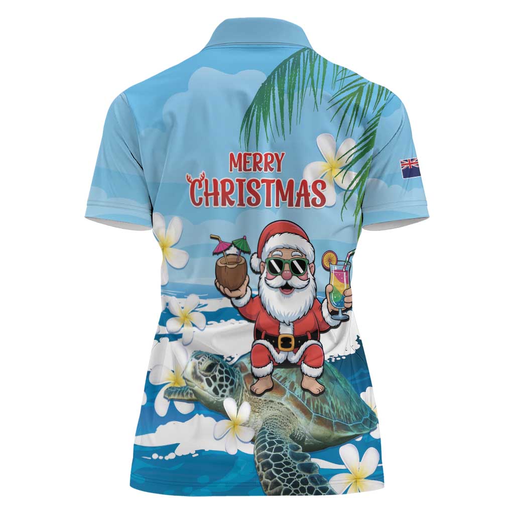 Cayman Islands Christmas Women Polo Shirt Merry Xmas - Wonder Print Shop