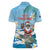 Cayman Islands Christmas Women Polo Shirt Merry Xmas - Wonder Print Shop