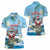 Cayman Islands Christmas Women Polo Shirt Merry Xmas - Wonder Print Shop
