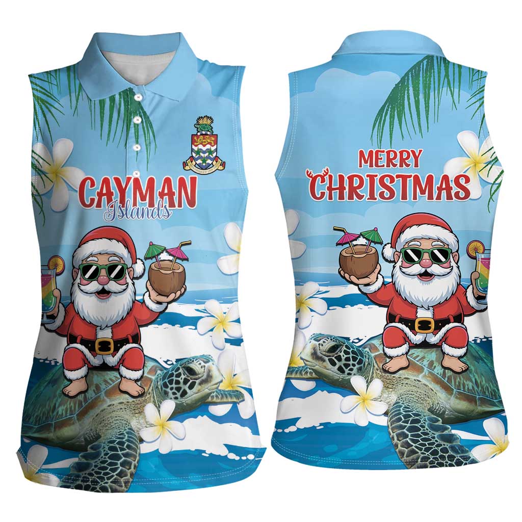 Cayman Islands Christmas Women Sleeveless Polo Shirt Merry Xmas - Wonder Print Shop