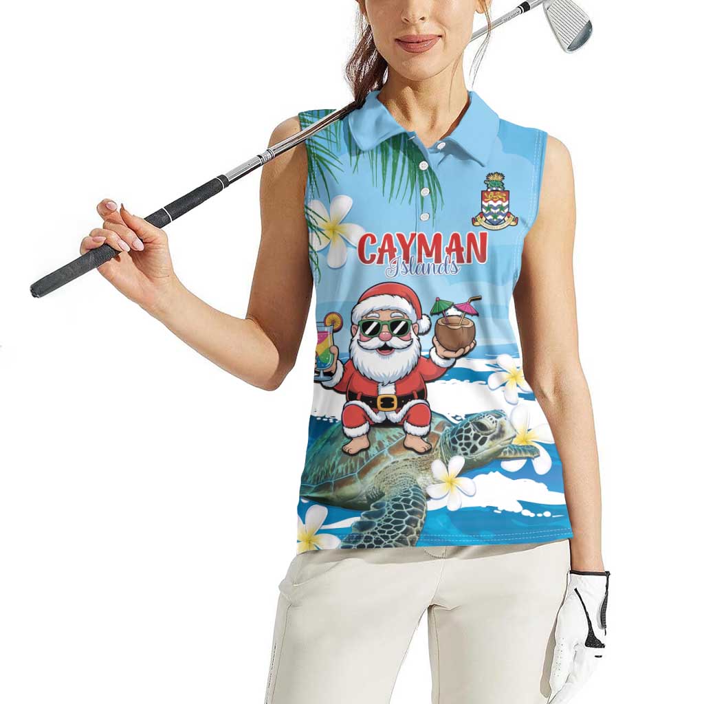 Cayman Islands Christmas Women Sleeveless Polo Shirt Merry Xmas - Wonder Print Shop