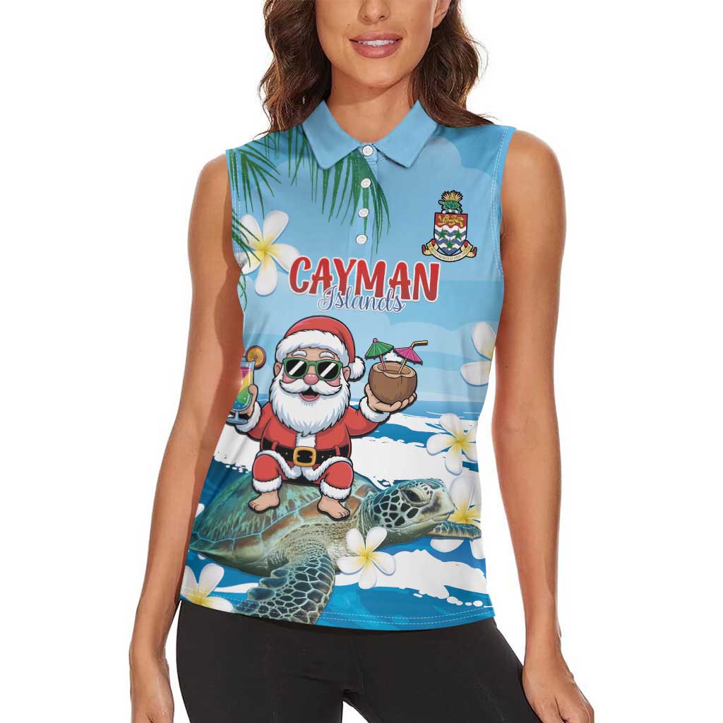 Cayman Islands Christmas Women Sleeveless Polo Shirt Merry Xmas - Wonder Print Shop