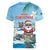 Cayman Islands Christmas Women V-Neck T-Shirt Merry Xmas - Wonder Print Shop