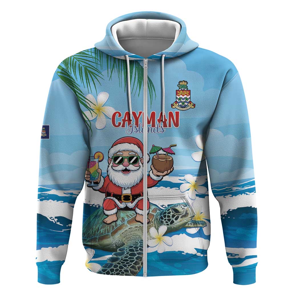 Cayman Islands Christmas Zip Hoodie Merry Xmas - Wonder Print Shop