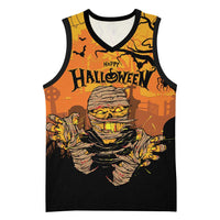 Personalized Halloween Egypt Mummy Basketball Jersey Trick or Treat - Wonder Print Shop