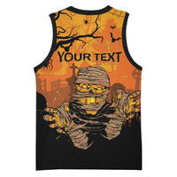 Personalized Halloween Egypt Mummy Basketball Jersey Trick or Treat - Wonder Print Shop