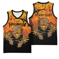 Personalized Halloween Egypt Mummy Basketball Jersey Trick or Treat - Wonder Print Shop
