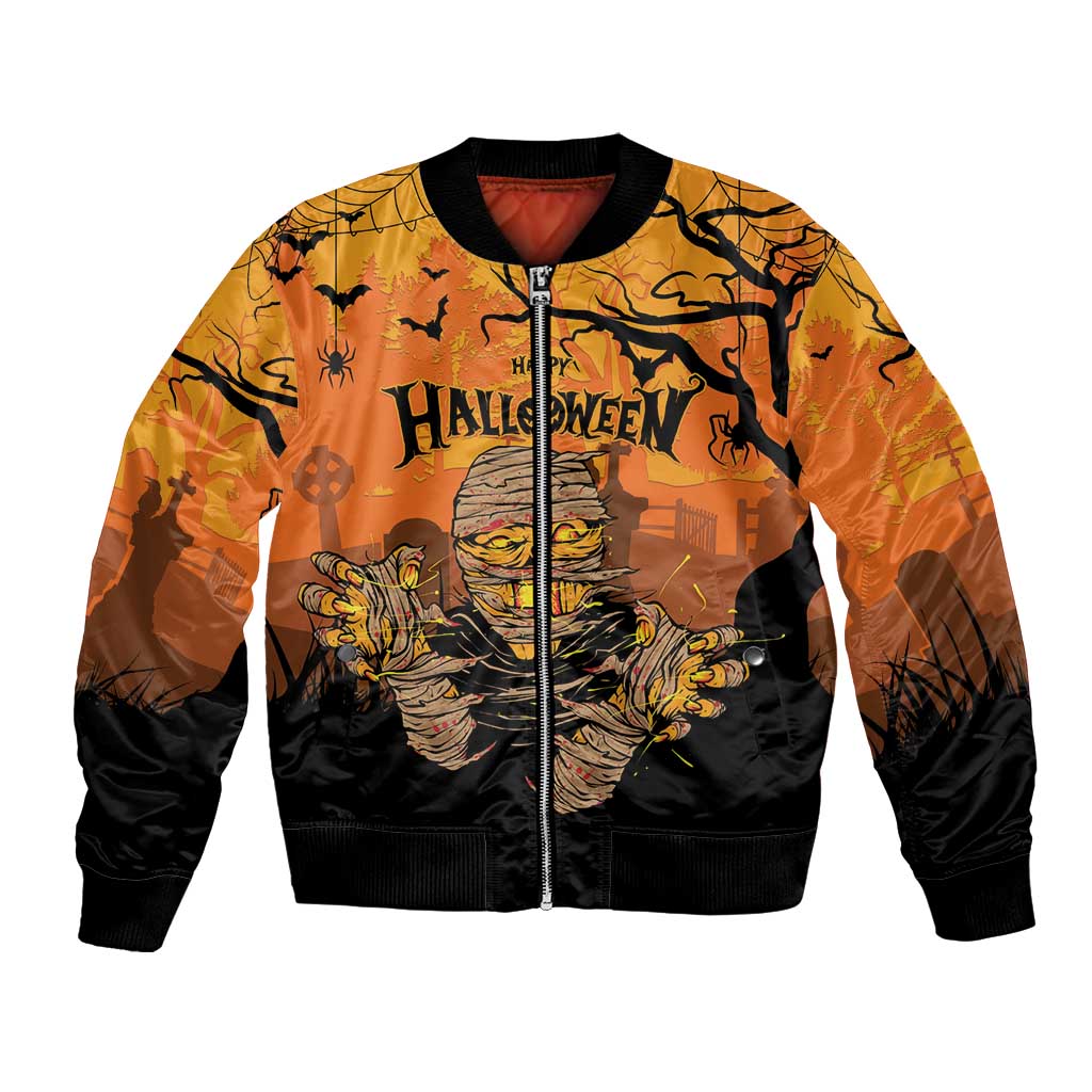 Personalized Halloween Egypt Mummy Bomber Jacket Trick or Treat - Wonder Print Shop