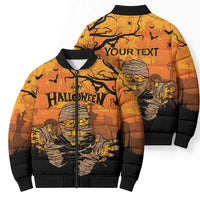 Personalized Halloween Egypt Mummy Bomber Puffer Jacket Trick or Treat - Wonder Print Shop