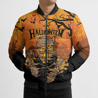 Personalized Halloween Egypt Mummy Bomber Puffer Jacket Trick or Treat - Wonder Print Shop