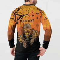 Personalized Halloween Egypt Mummy Button Sweatshirt Trick or Treat - Wonder Print Shop