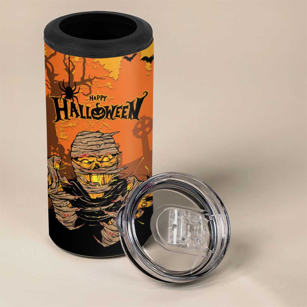 Personalized Halloween Egypt Mummy 4 in 1 Can Cooler Tumbler Trick or Treat - Wonder Print Shop