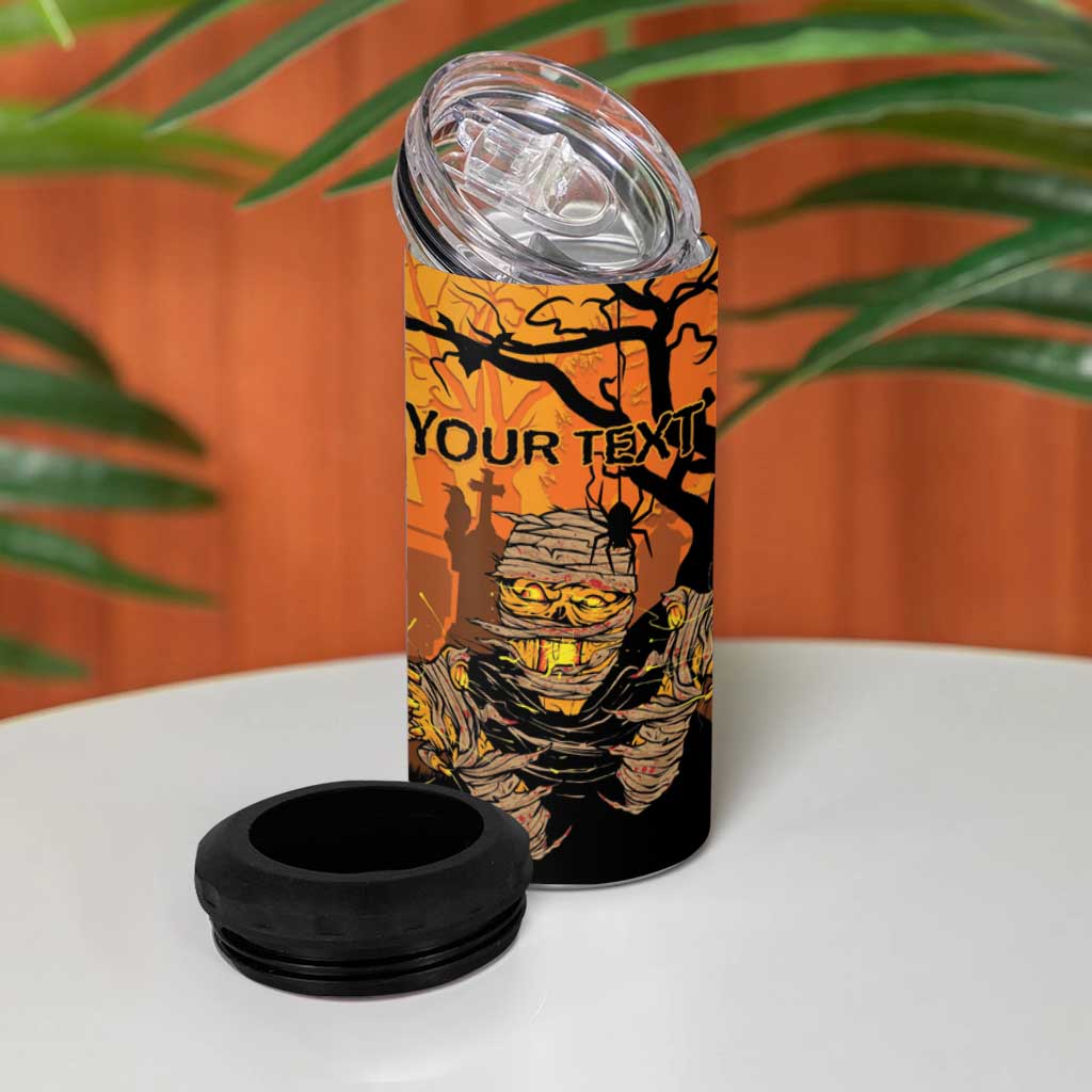 Personalized Halloween Egypt Mummy 4 in 1 Can Cooler Tumbler Trick or Treat - Wonder Print Shop