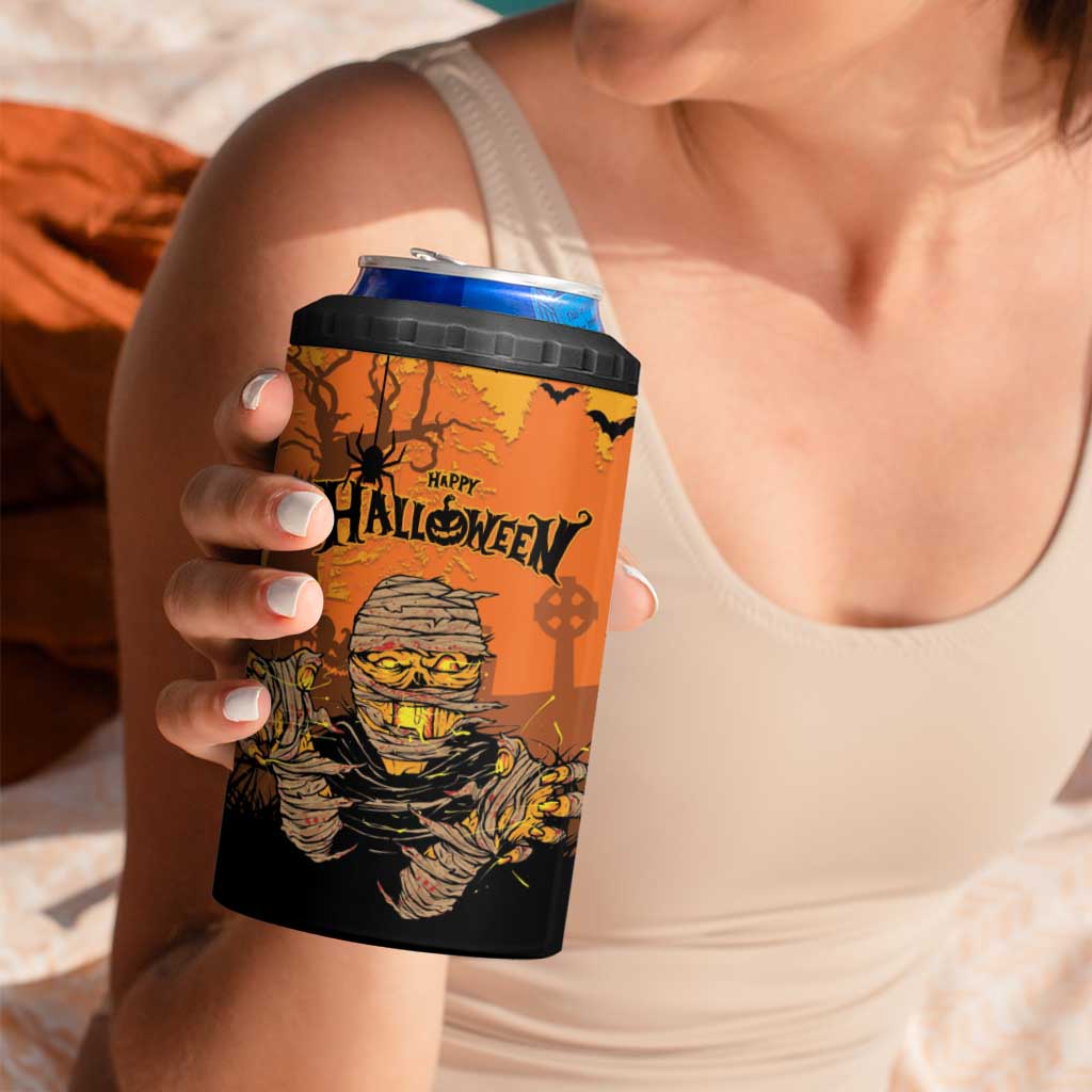 Personalized Halloween Egypt Mummy 4 in 1 Can Cooler Tumbler Trick or Treat - Wonder Print Shop