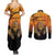 Personalized Halloween Egypt Mummy Couples Matching Summer Maxi Dress and Long Sleeve Button Shirt Trick or Treat - Wonder Print Shop